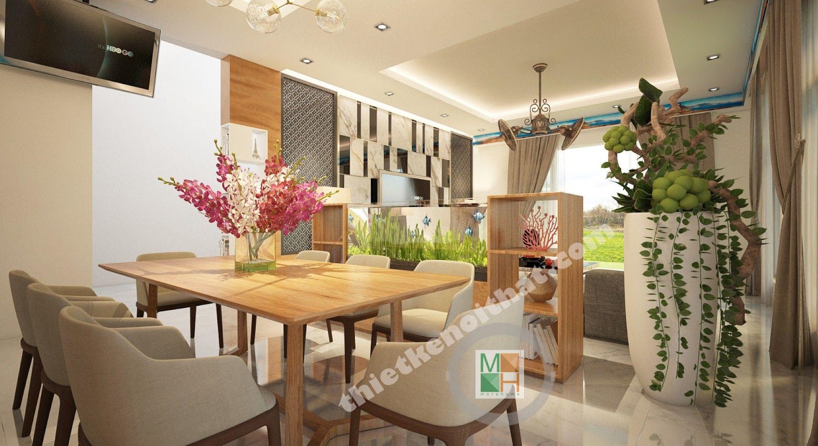 Nội thất phòng khách - bếp
