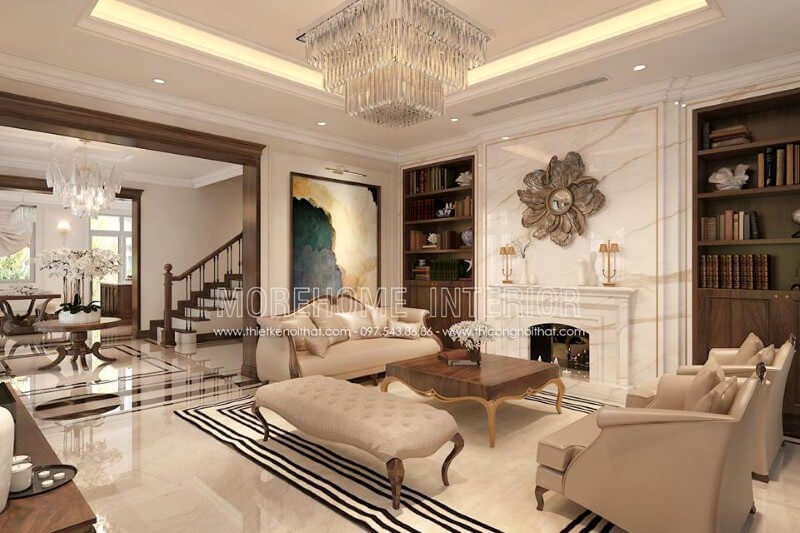 Thiết kế nội thất biệt thự cao cấp, sang trọng