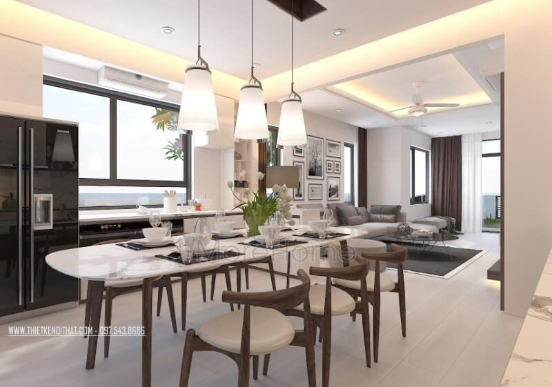 Thiết kế phòng ăn hiện đại đại, sang trọng cho nhà phố, biệt thự. Thiết kế nội thất bệt thự Hà Nội